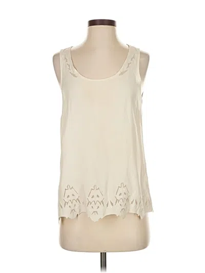 Pre-owned Rag & Bone Sleeveless Top Ivory Scoop Neck Tops In White