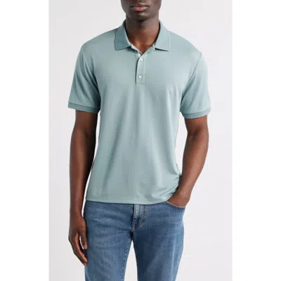 Rag & Bone Slim Fit Tech Piqué Polo In Blue