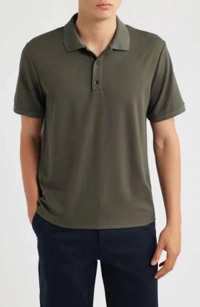 Rag & Bone Slim Fit Tech Piqué Polo In Green