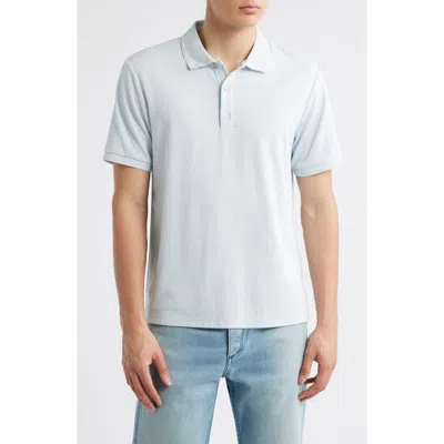 Rag & Bone Tech Pique Short Sleeve Polo Shirt In Desert Blue