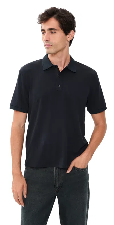 Rag & Bone Slim Polo Black