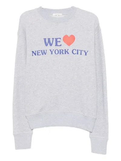 Rag & Bone Slogan-print Sweatshirt In Gray