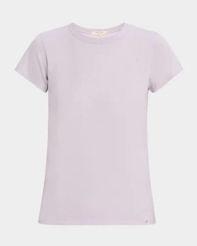 Rag & Bone Slub Crewneck Tee In Pink
