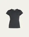 Rag & Bone Slub Crewneck Tee In Black