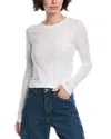 Rag & Bone Slub Cropped T-shirt In White
