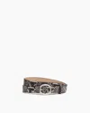 Rag & Bone Small Audrey Snake Embossed Leather Belt In Gray