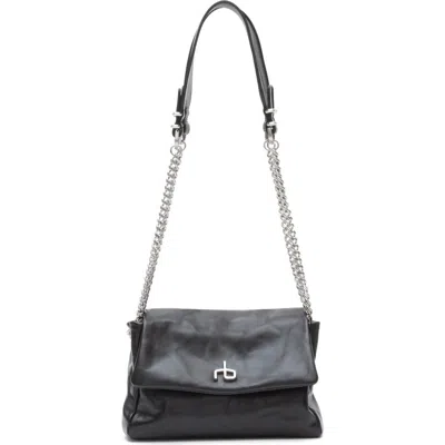 Rag & Bone Small Chelsea Flap Leather Convertible Shoulder Bag In Black