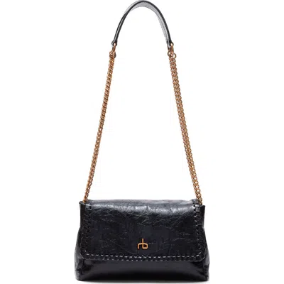 Rag & Bone Small Chelsea Flap Leather Convertible Shoulder Bag In Black