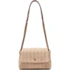 Rag & Bone Small Chelsea Straw Flap Crossbody Bag In Nude