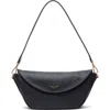 Rag & Bone Small Gramercy Flap Leather Shoulder Bag In Black