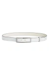 Rag & Bone Small Rebound Texture Leather Belt In White
