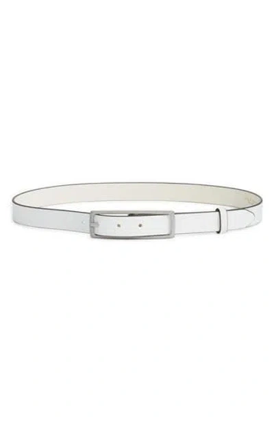 Rag & Bone Small Rebound Texture Leather Belt In White