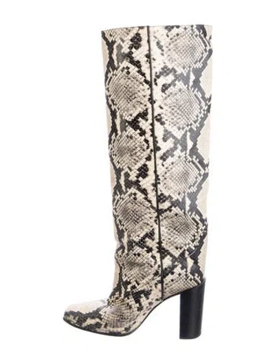 Pre-owned Rag & Bone Snakeskin Animal Print Boots In Multi