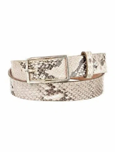 Pre-owned Rag & Bone Snakeskin Belt In Brown
