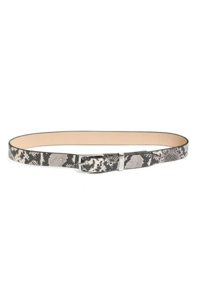 Rag & Bone Snakeskin Embossed Belt In Burgundy