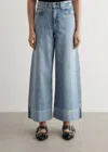 Rag & Bone Sofie Crop Jean With Cuff In Mari In Blue