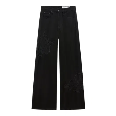 Rag & Bone Sofie High Rise Full Wide Leg Pants In Multi
