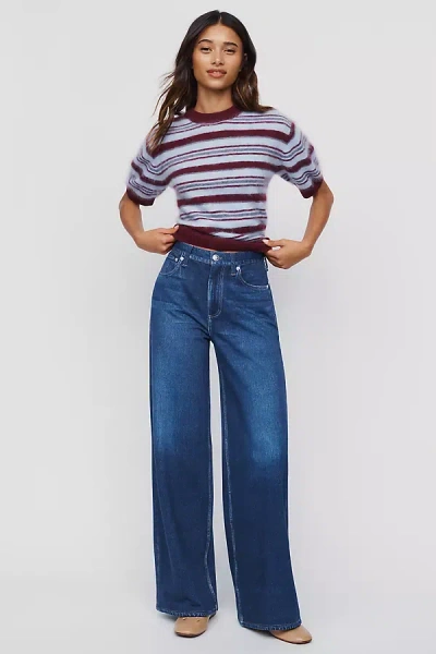 Rag & Bone Sofie Miramar Terry High Rise Wide Leg Jeans In Blue