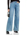 Rag & Bone Sofie Raw Hem High Waist Crop Wide Leg Jeans In Whitney