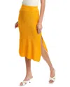 Rag & Bone Soleil Ribbed Cotton-blend Knitted Midi Skirt In Yellow
