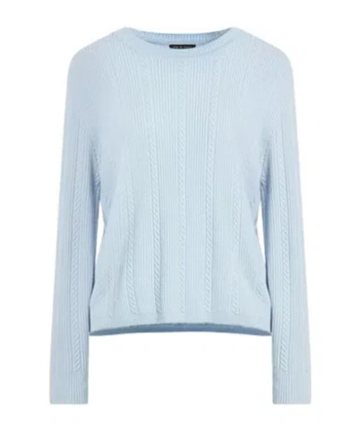Rag & Bone Solid Cashmere Knit Top In Blue