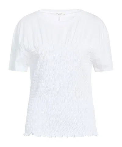 Rag & Bone Solid Color Crew Neck Short-sleeve T-shirt In White