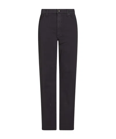 Rag & Bone Solid Color Denim Trousers In Black