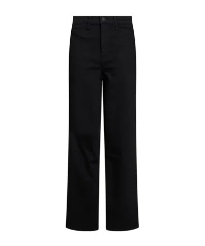 Rag & Bone Solid Color Denim Trousers In Black