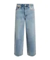 Rag & Bone Solid Color Denim Trousers In Blue