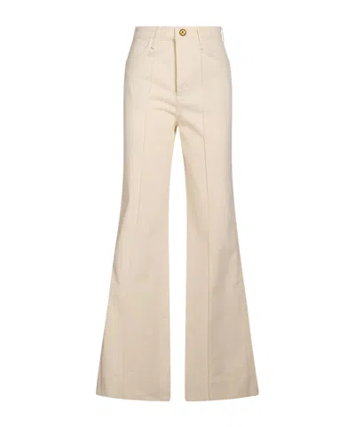 Rag & Bone Solid Color Denim Trousers In Neutral