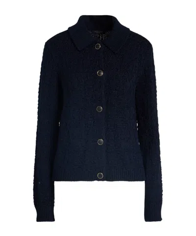 Rag & Bone Solid Color Knit Long-sleeve Coat In Black