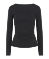 Rag & Bone Solid Color Long Sleeve Top In Black