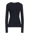 Rag & Bone Solid Color Long-sleeve Knit Top In Black