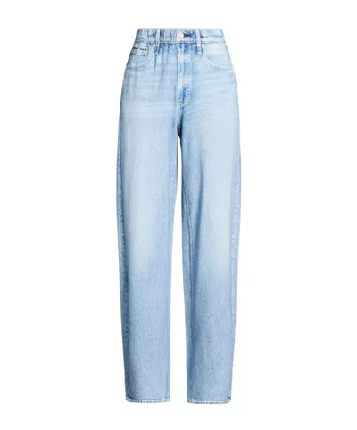Rag & Bone Solid Color Loose Fit Trousers In Blue
