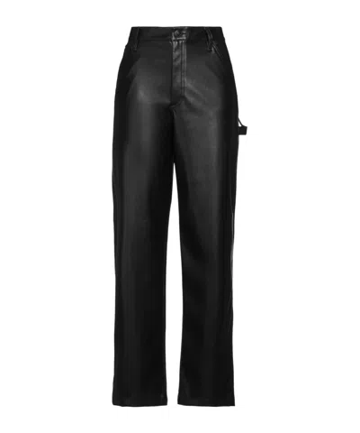 Rag & Bone Solid Color Minimalist Straight-leg Trousers In Black