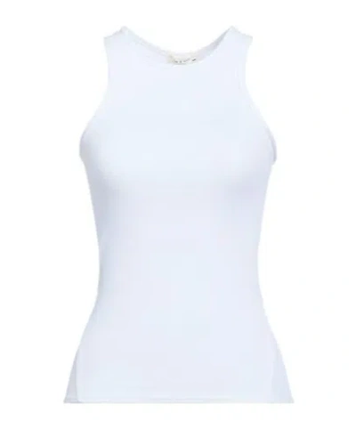Rag & Bone Solid Color Sleeveless Crew Neck Top In White
