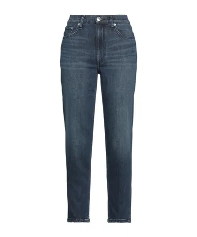 Rag & Bone Solid Color Straight-leg Pants In Blue