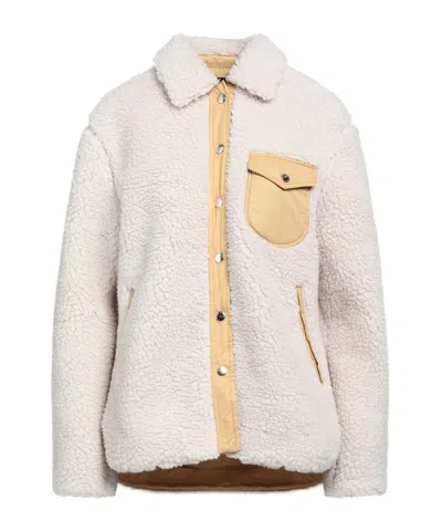 Rag & Bone Solid Color Teddy Fleece Coat In White
