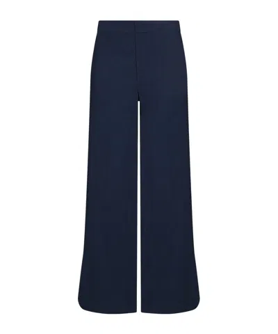 Rag & Bone Solid Color Wide-leg Trousers In Blue