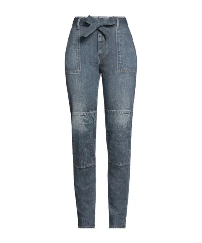 Rag & Bone Solid Fleece-lined Jeans In Blue