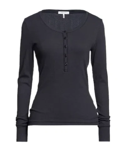 Rag & Bone Solid Long-sleeve T-shirt In Black