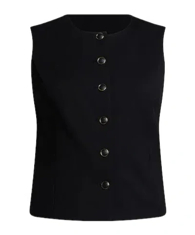 Rag & Bone Solid Sleeveless T-shirt In Black