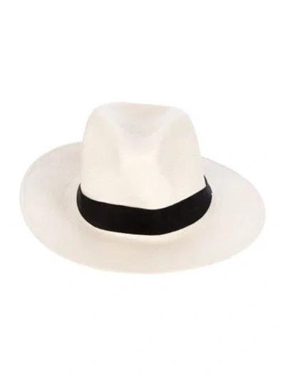 Pre-owned Rag & Bone Solid Straw Panama Hat In Neutrals