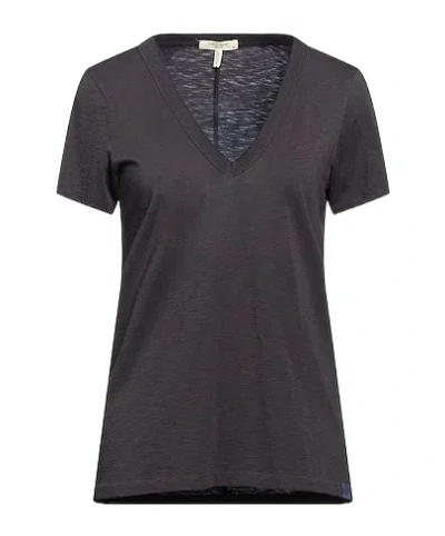 Rag & Bone Solid V-neck Short Sleeve T-shirt In Gray