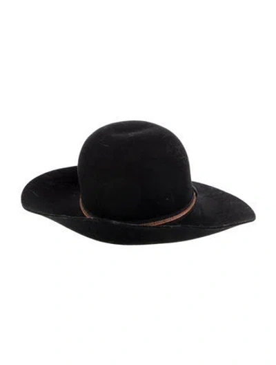 Pre-owned Rag & Bone Solid Wool Fedora In Black