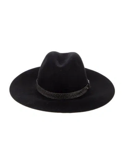 Pre-owned Rag & Bone Solid Wool Fedora In Black