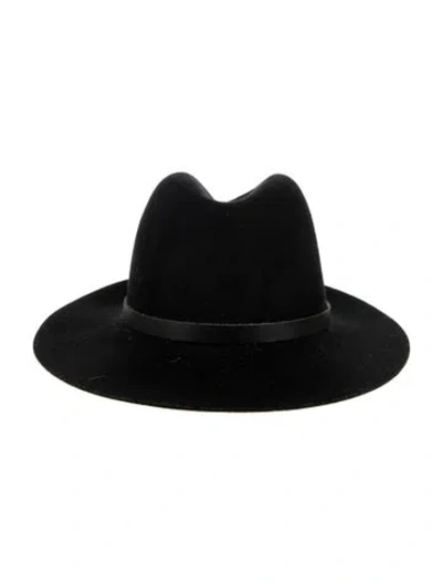 Pre-owned Rag & Bone Solid Wool Fedora In Black