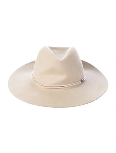 Pre-owned Rag & Bone Solid Wool Fedora In Neutral
