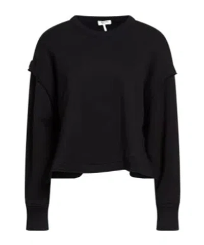 Rag & Bone Solid-color Long-sleeve Sweatshirt In Black