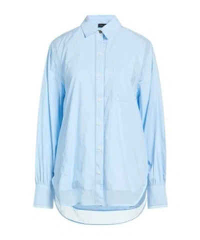 Rag & Bone Solid-color Long-sleeved Shirt In Blue